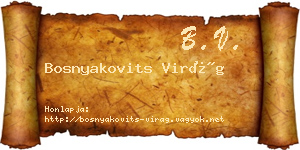 Bosnyakovits Virág névjegykártya